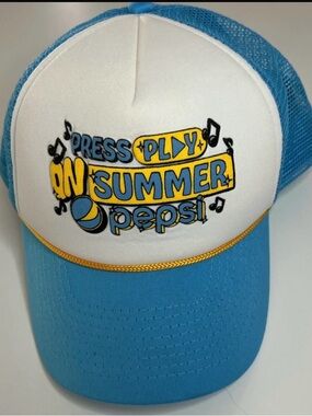 Pepsi Blue & White 'Press Play On Summer' Graphic Trucker Hat
